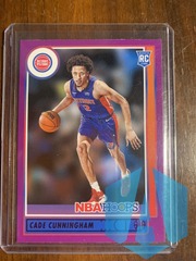 2021-22 Panini NBA Hoops Cade Cunningham #201 Purple Rookie RC Pistons